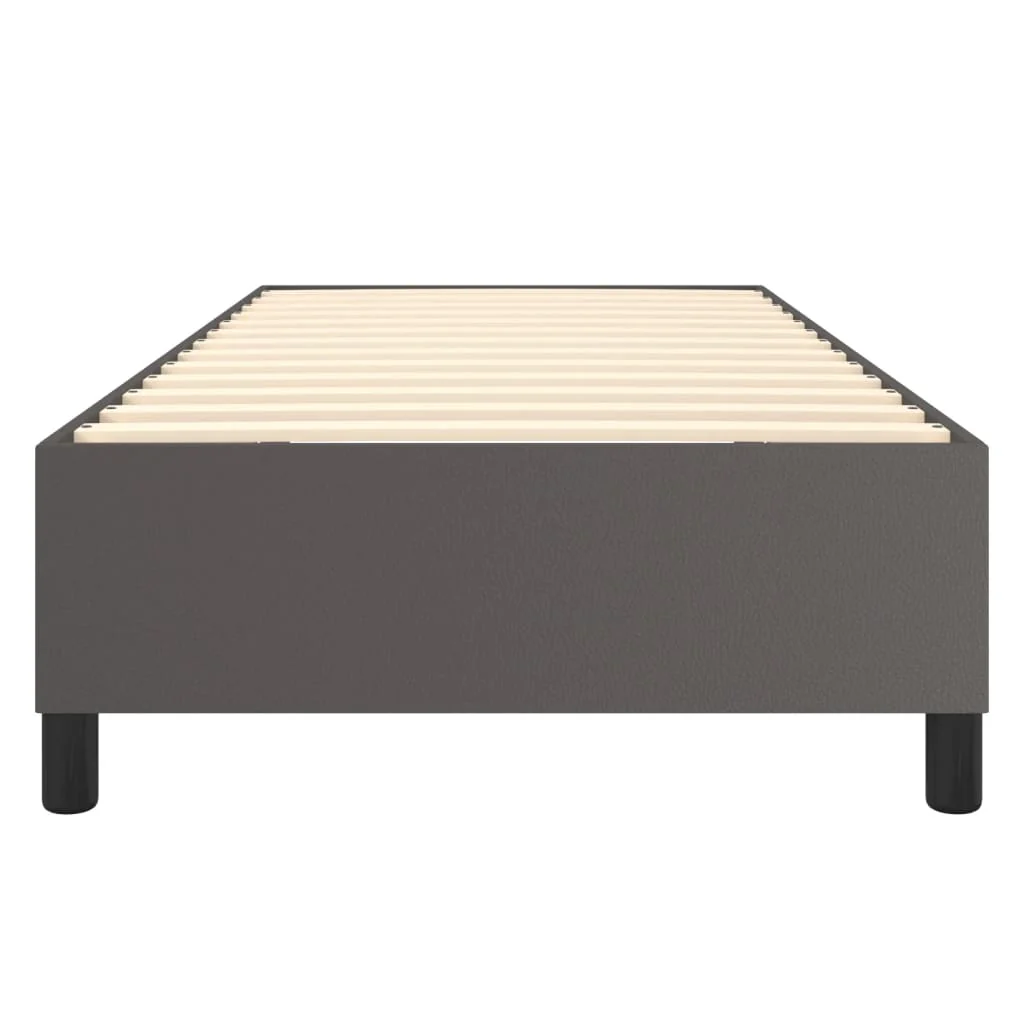 Boxspring sengeramme 100x200 cm kunstlæder grå - Image 5