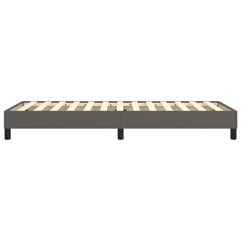 Boxspring sengeramme 100x200 cm kunstlæder grå - Image 6