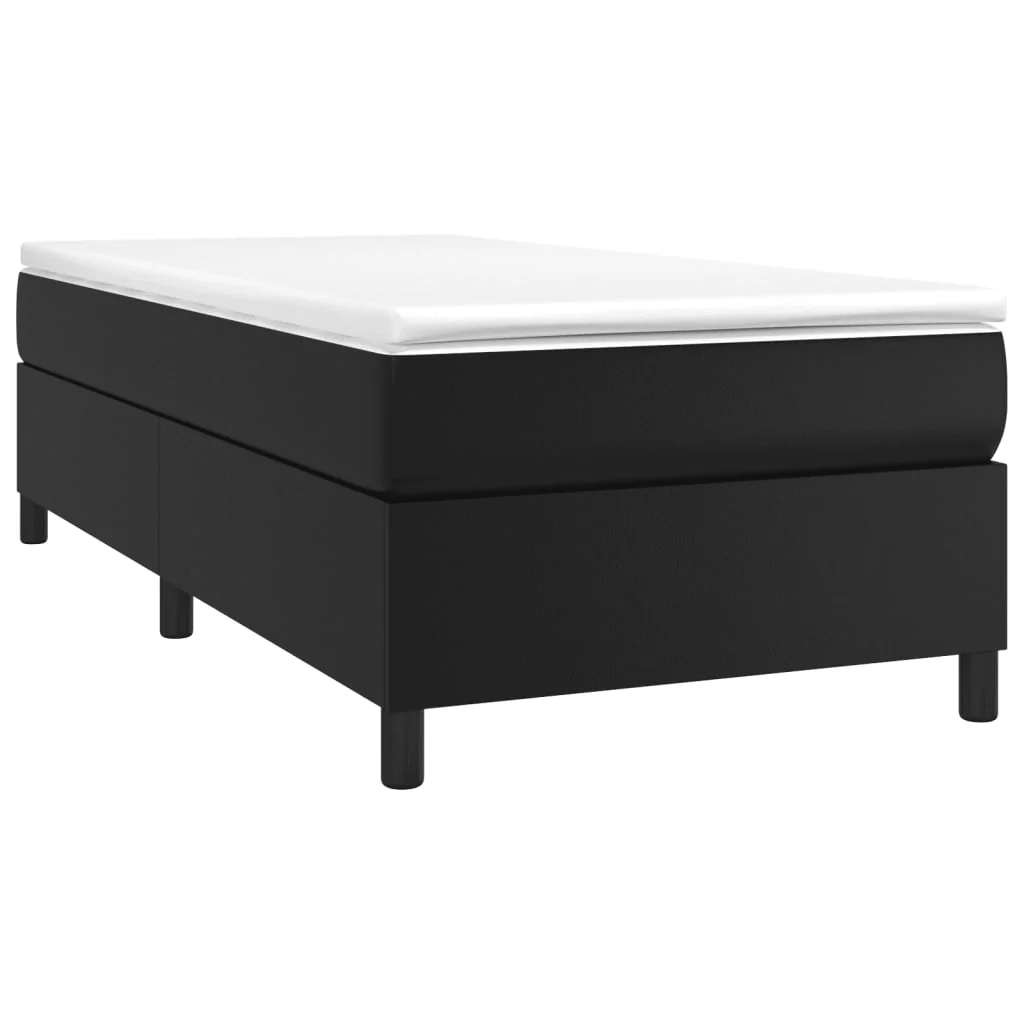 Boxspring sengeramme 100x200 cm kunstlæder sort - Image 3