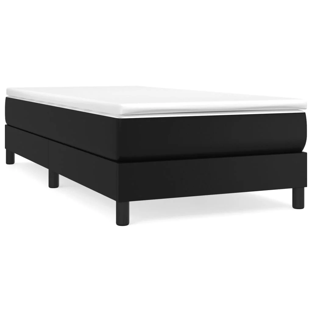 Boxspring sengeramme 100x200 cm kunstlæder sort - Image 2