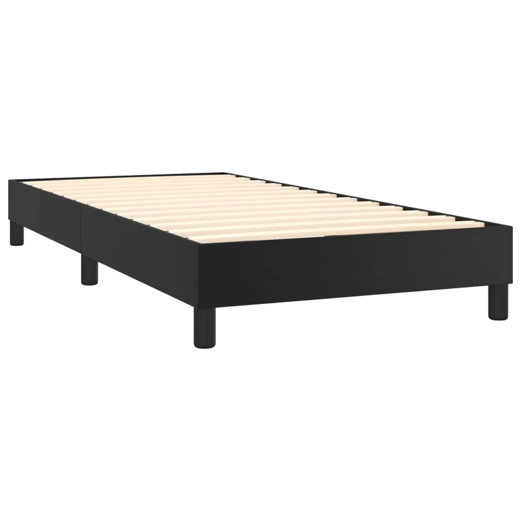 Boxspring sengeramme 100x200 cm kunstlæder sort - Image 4
