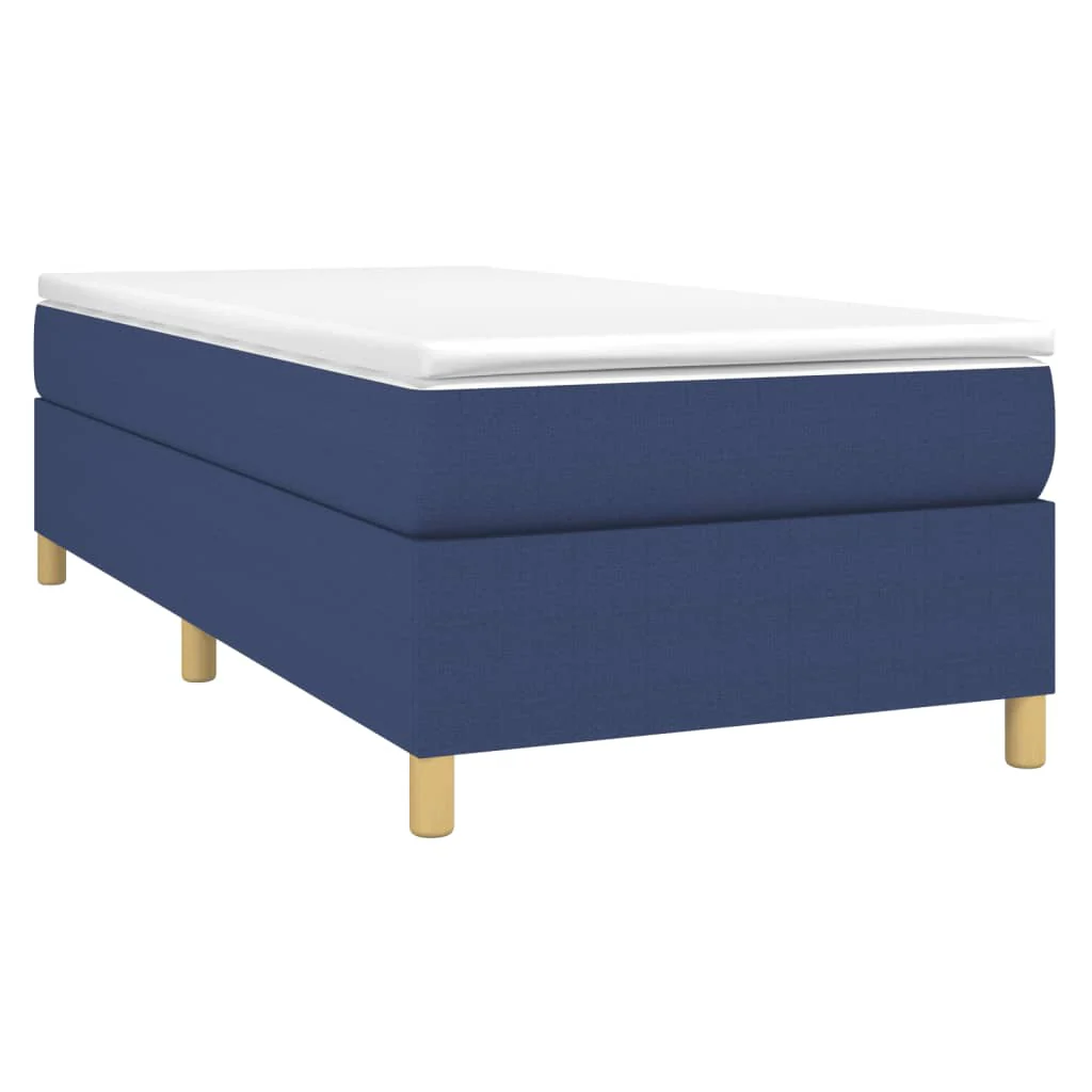 Boxspring sengeramme 100x200 cm stof blå - Image 3