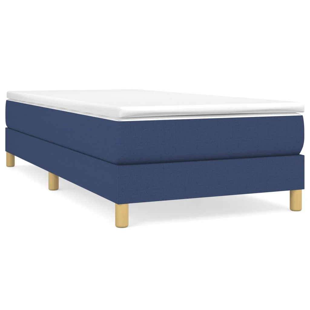 Boxspring sengeramme 100x200 cm stof blå - Image 2