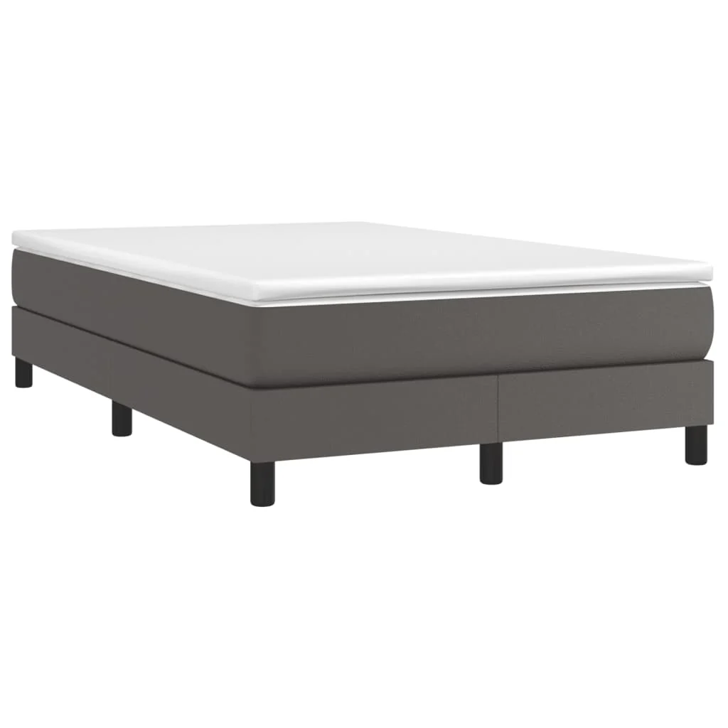 Boxspring sengeramme 120x200 cm kunstlæder grå - Image 3