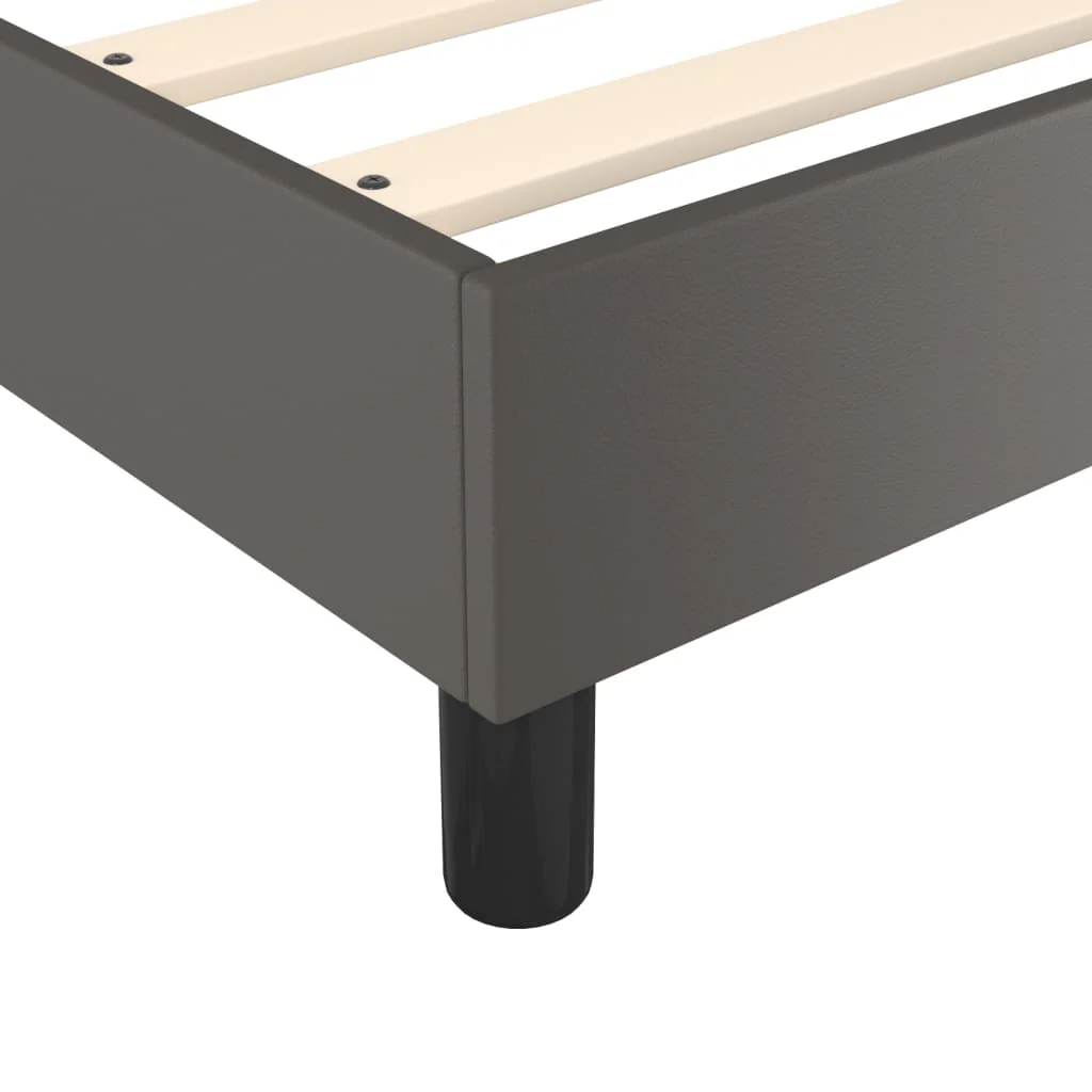Boxspring sengeramme 120x200 cm kunstlæder grå - Image 7
