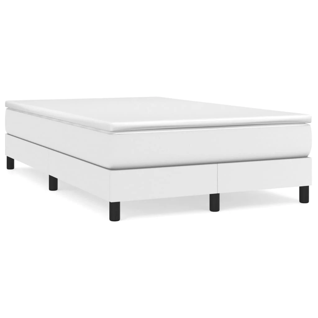 Boxspring sengeramme 120x200 cm kunstlæder hvid - Image 2