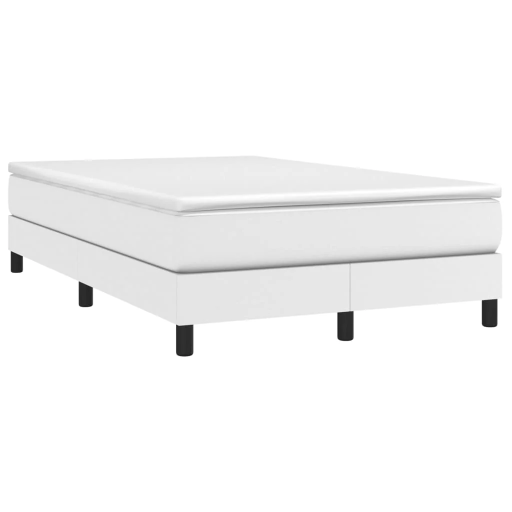 Boxspring sengeramme 120x200 cm kunstlæder hvid - Image 3