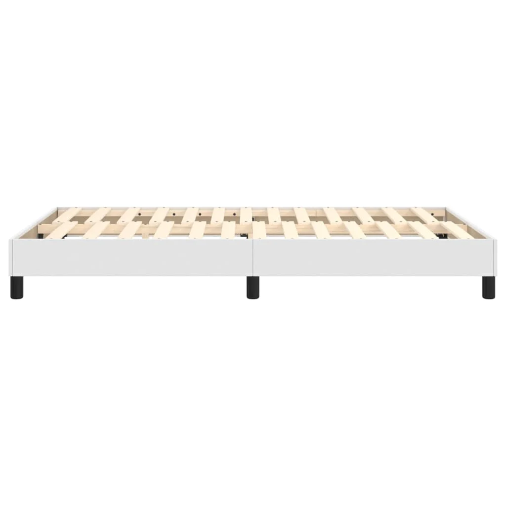 Boxspring sengeramme 120x200 cm kunstlæder hvid - Image 6
