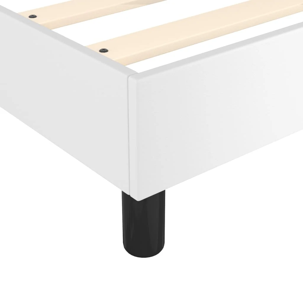 Boxspring sengeramme 120x200 cm kunstlæder hvid - Image 7