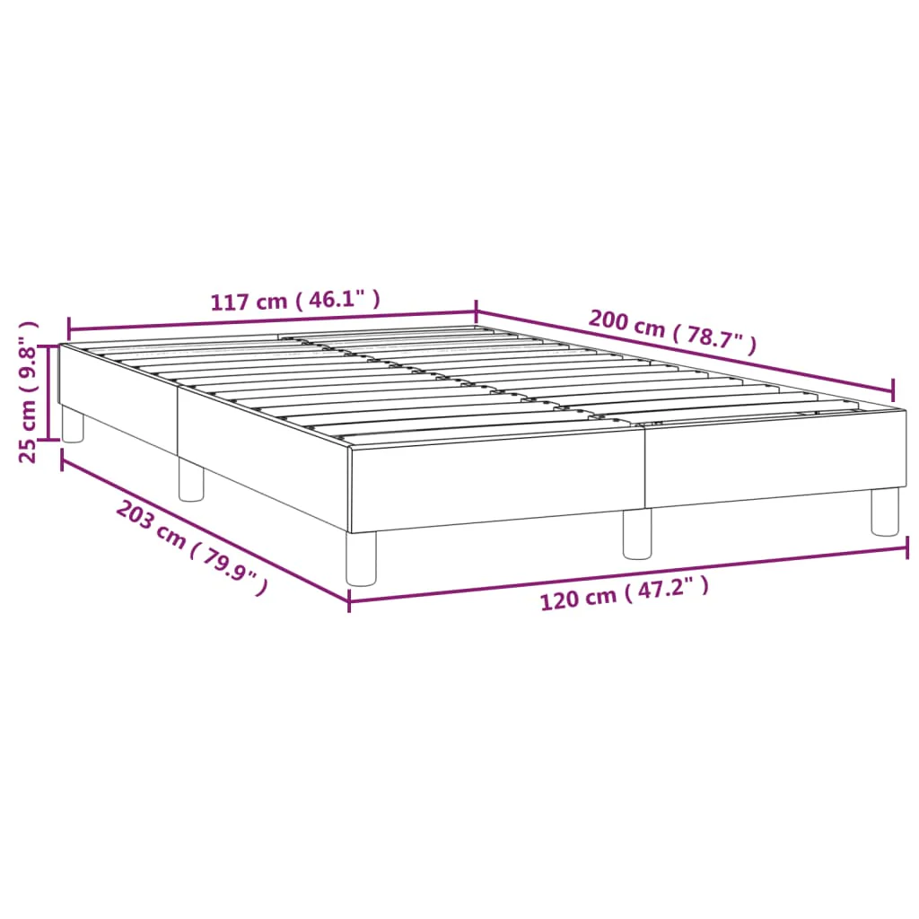 Boxspring sengeramme 120x200 cm stof blå - Image 8