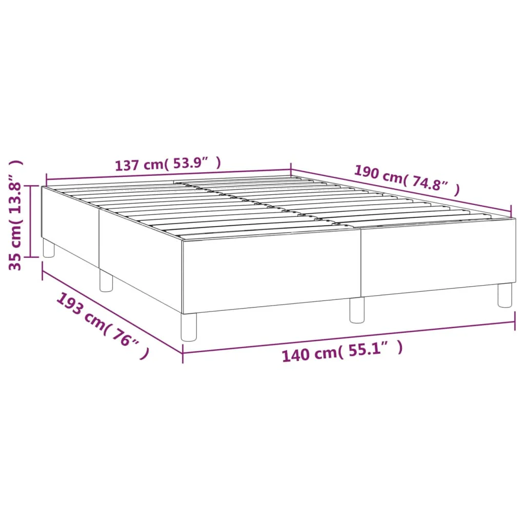 Boxspring sengeramme 140x190 cm kunstlæder hvid - Image 8