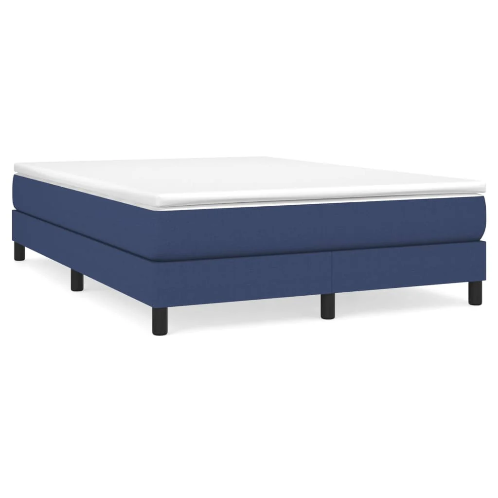 Boxspring sengeramme 140x190 cm stof blå - Image 2
