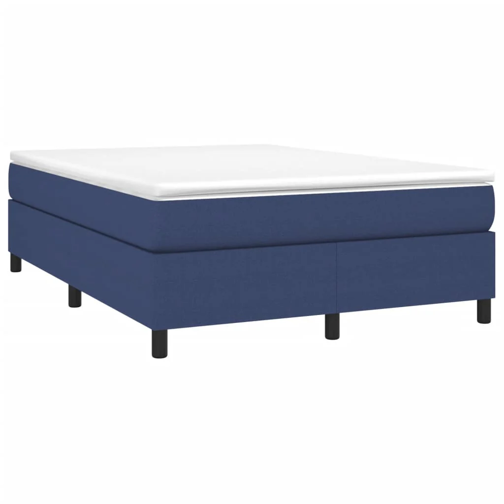 Boxspring sengeramme 140x190 cm stof blå - Image 3