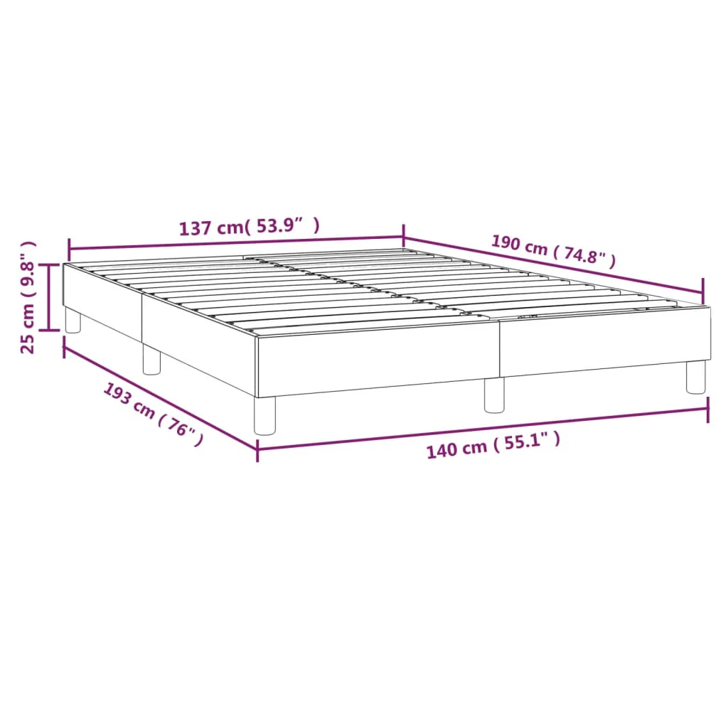 Boxspring sengeramme 140x190 cm stof sort - Image 8