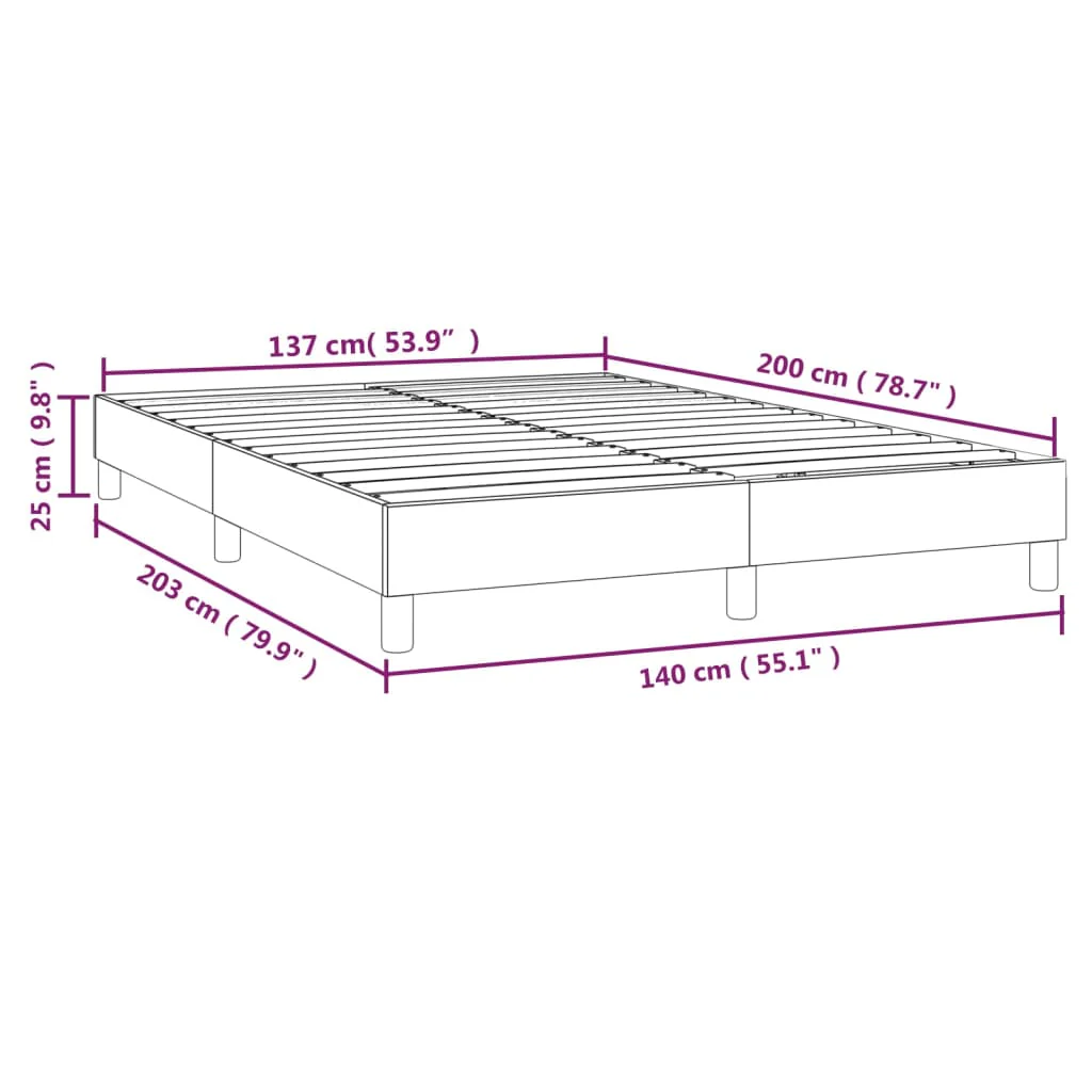 Boxspring sengeramme 140x200 cm kunstlæder cappuccinofarvet - Image 8