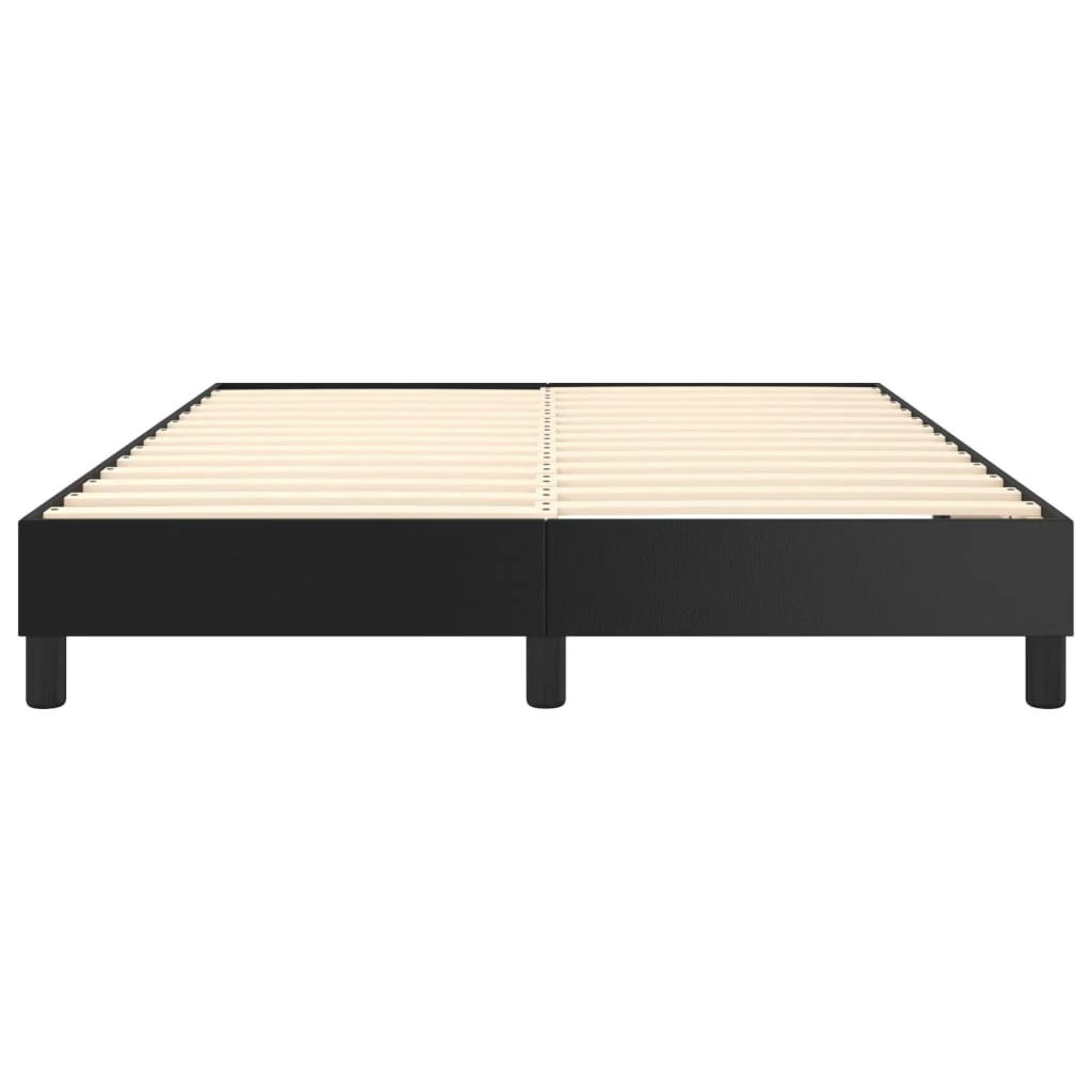 Boxspring sengeramme 140x200 cm kunstlæder sort - Image 5