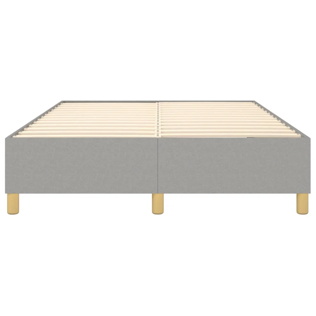 Boxspring sengeramme 140x200 cm stof lysegrå - Image 5