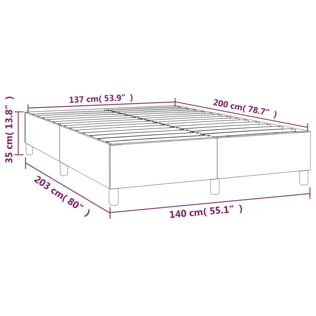 Boxspring sengeramme 140x200 cm stof lysegrå - Image 8