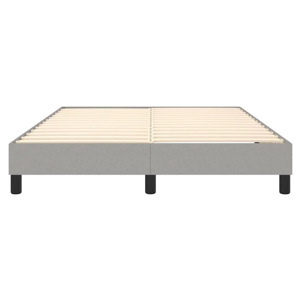 Boxspring sengeramme 140x200 cm stof lysegrå - Image 5