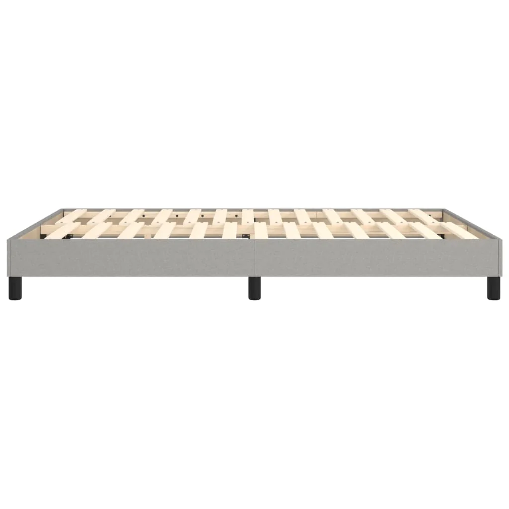 Boxspring sengeramme 140x200 cm stof lysegrå - Image 6