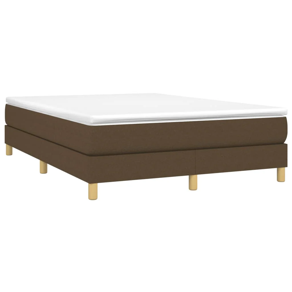 Boxspring sengeramme 140x200 cm stof mørkebrun - Image 3