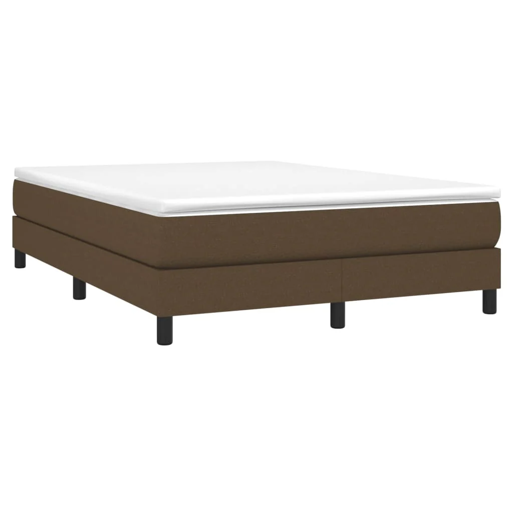 Boxspring sengeramme 140x200 cm stof mørkebrun - Image 3