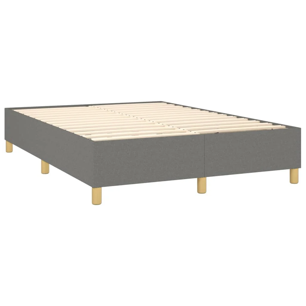 Boxspring sengeramme 140x200 cm stof mørkegrå - Image 4