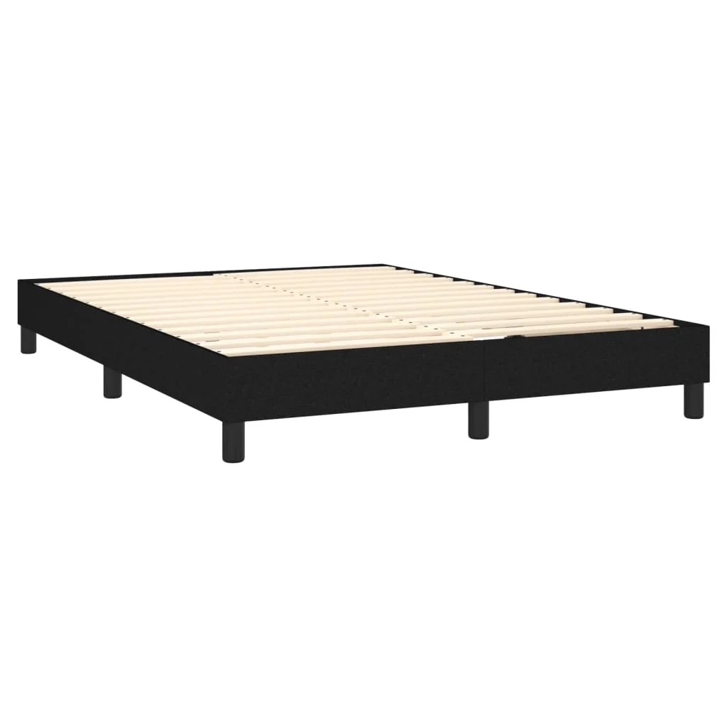Boxspring sengeramme 140x200 cm stof sort - Image 4