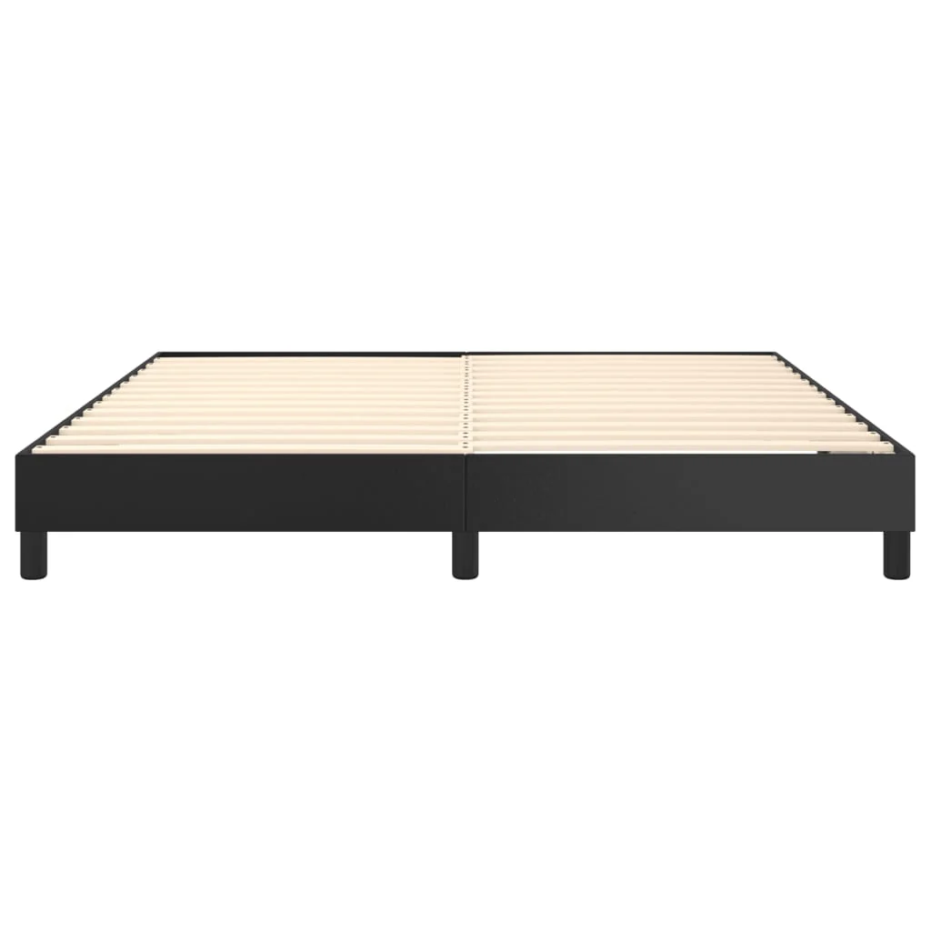 Boxspring sengeramme 160x200 cm kunstlæder sort - Image 5