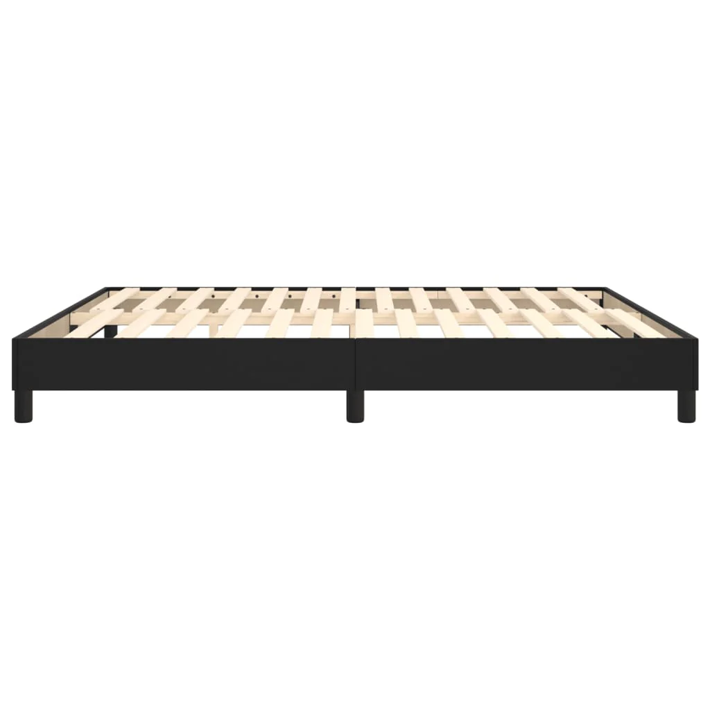 Boxspring sengeramme 160x200 cm kunstlæder sort - Image 6