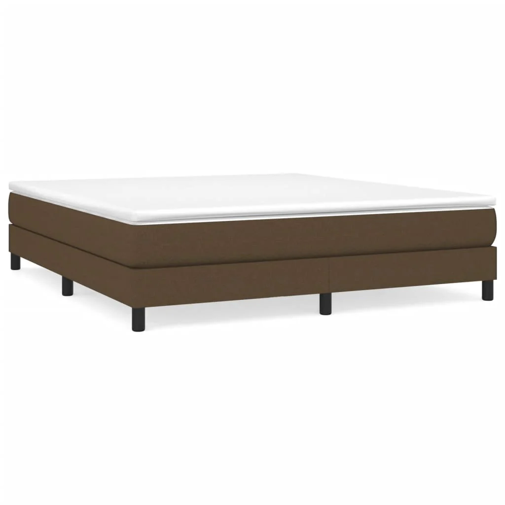 Boxspring sengeramme 160x200 cm stof mørkebrun - Image 2