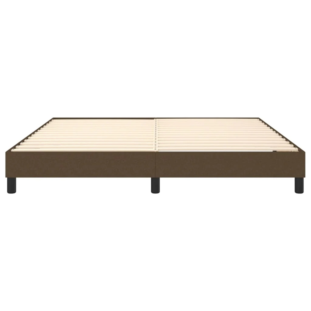 Boxspring sengeramme 160x200 cm stof mørkebrun - Image 5