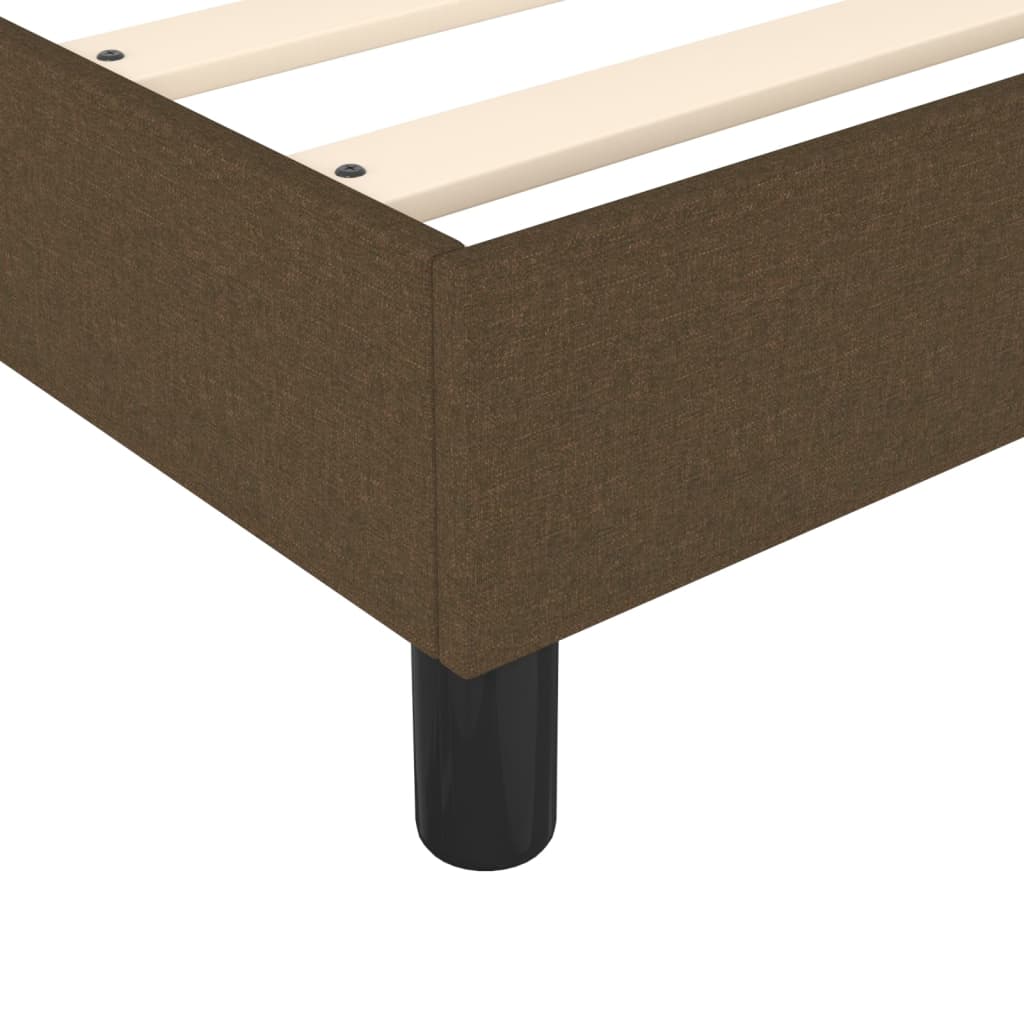 Boxspring sengeramme 160x200 cm stof mørkebrun - Image 7
