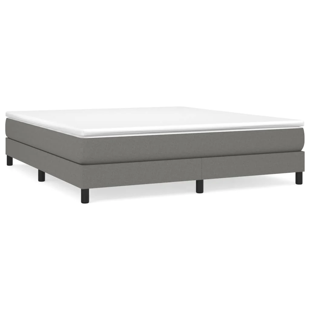 Boxspring sengeramme 160x200 cm stof mørkegrå - Image 2