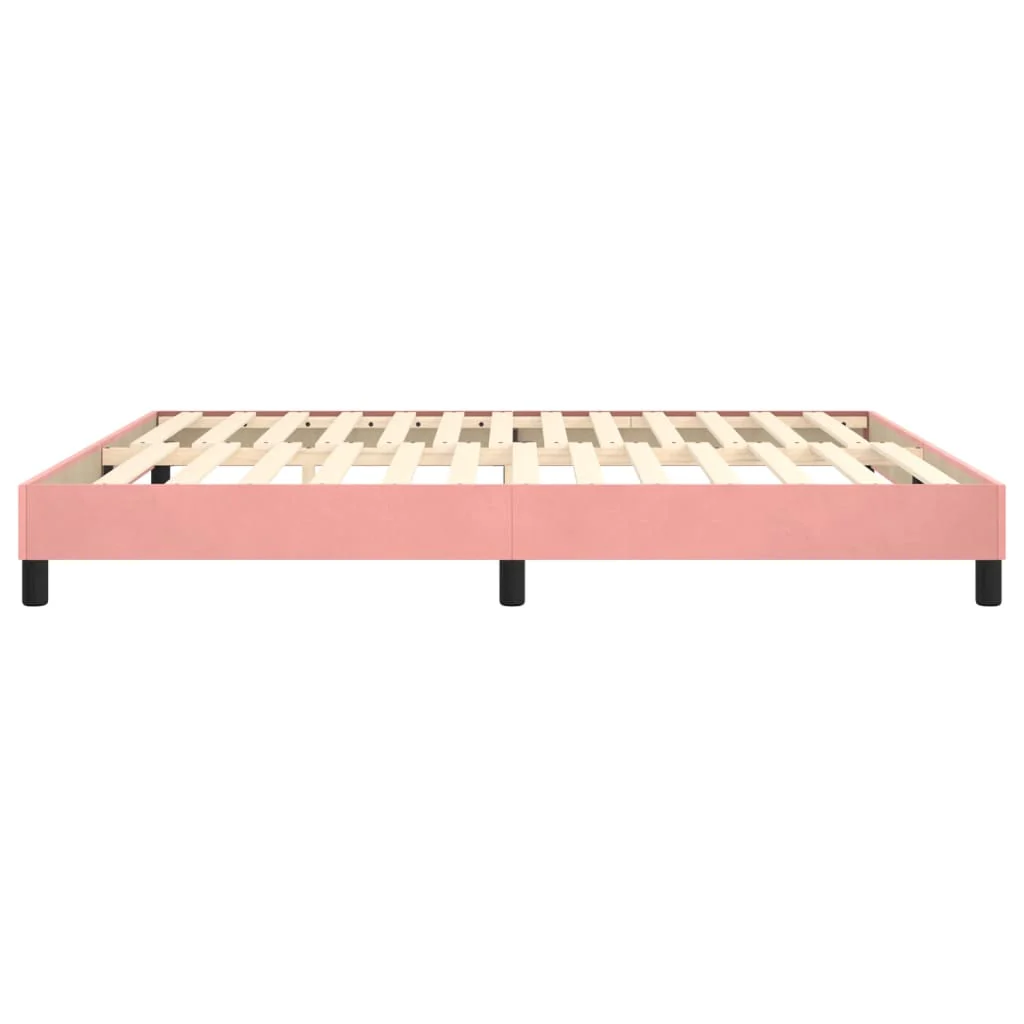Boxspring sengeramme 180x200 cm fløjl pink - Image 6