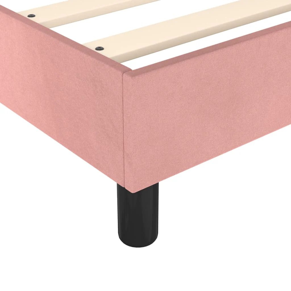 Boxspring sengeramme 180x200 cm fløjl pink - Image 7