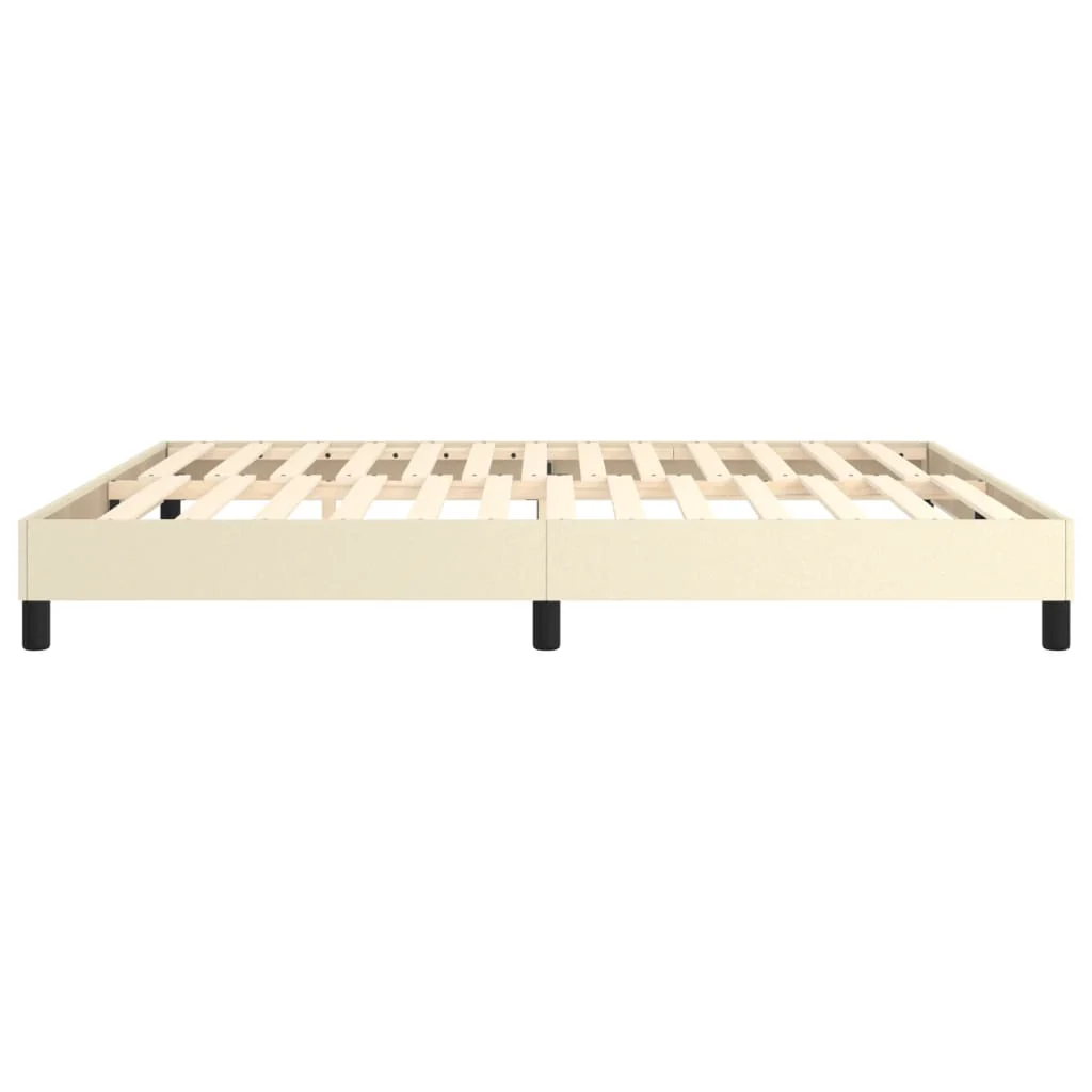 Boxspring sengeramme 180x200 cm kunstlæder cremefarvet - Image 6