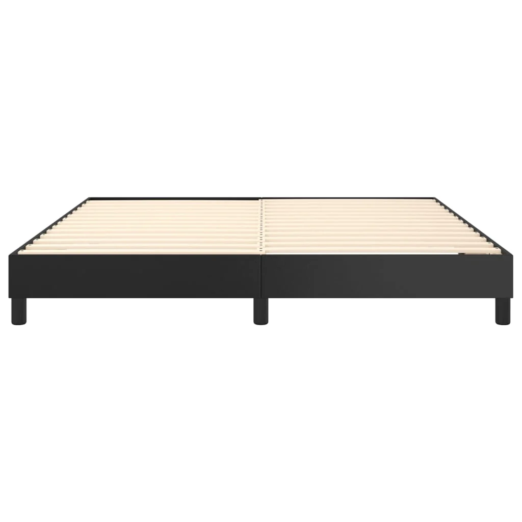 Boxspring sengeramme 180x200 cm kunstlæder sort - Image 5