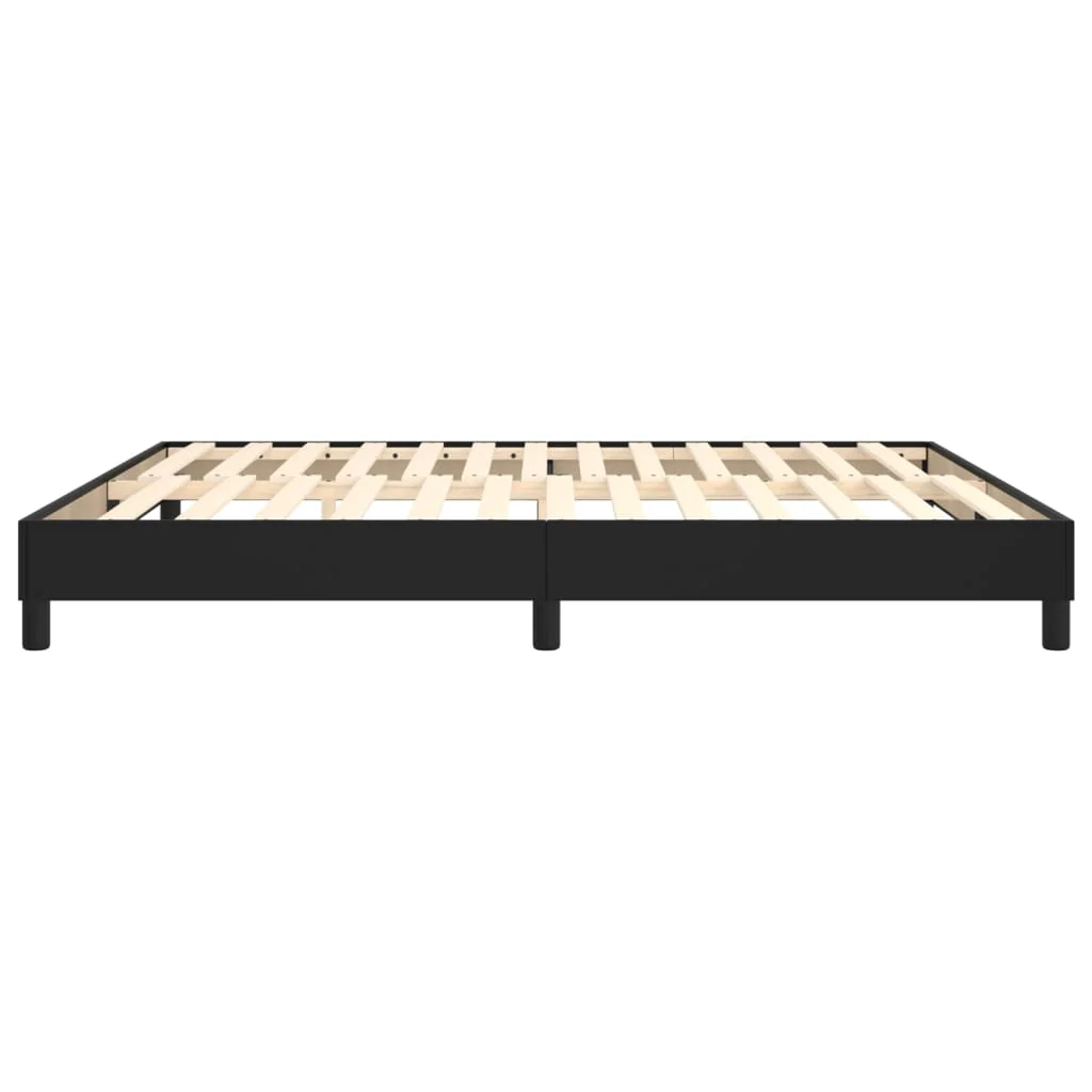 Boxspring sengeramme 180x200 cm kunstlæder sort - Image 6
