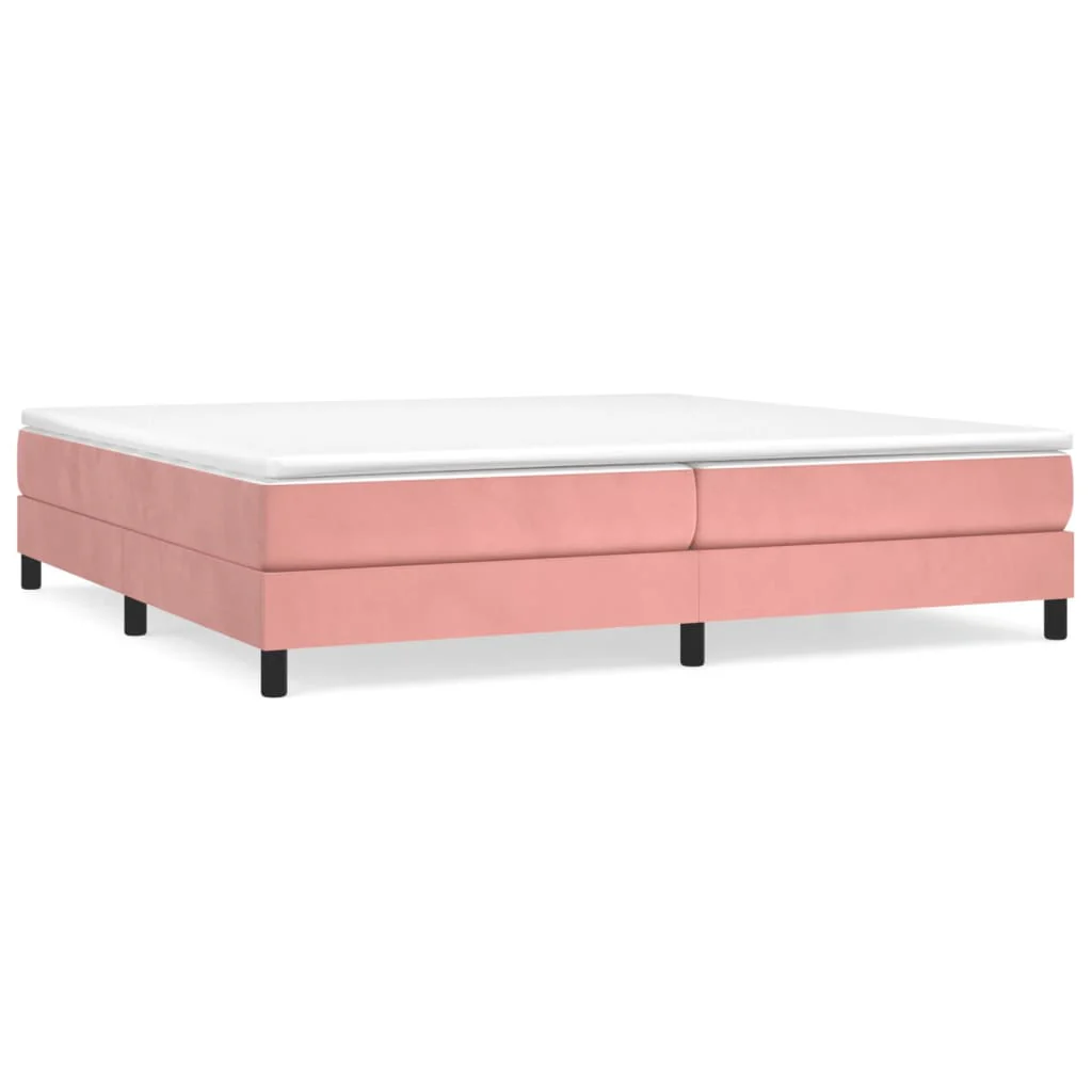 Boxspring sengeramme 200x200 cm fløjl pink - Image 2