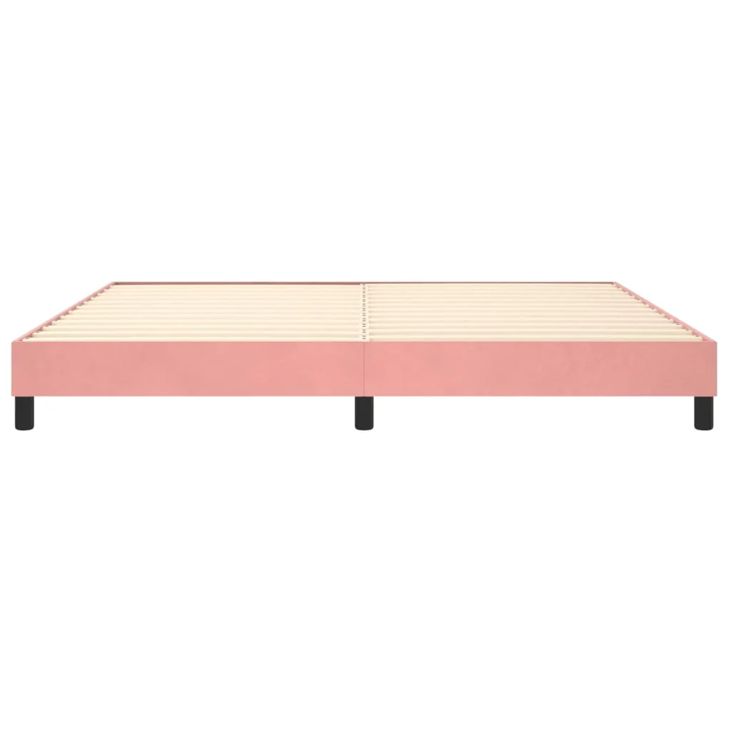 Boxspring sengeramme 200x200 cm fløjl pink - Image 5