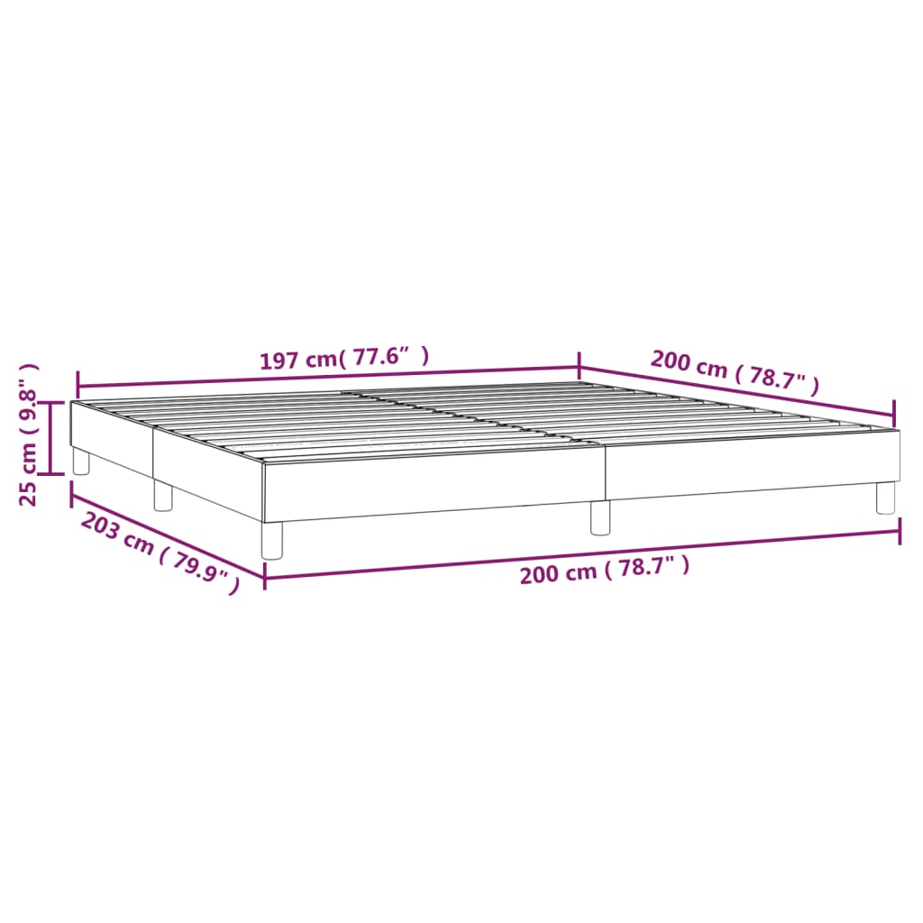 Boxspring sengeramme 200x200 cm fløjl pink - Image 8