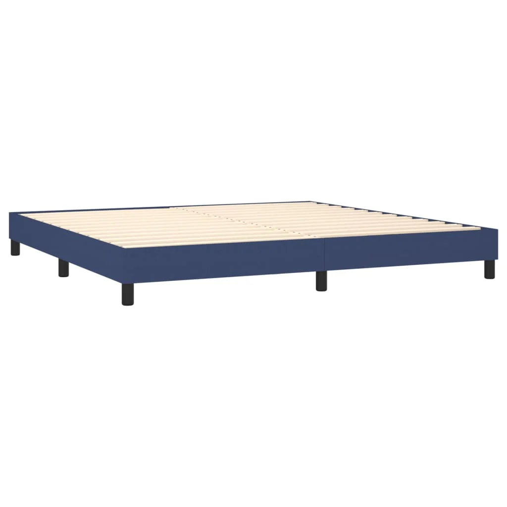 Boxspring sengeramme 200x200 cm stof blå - Image 4