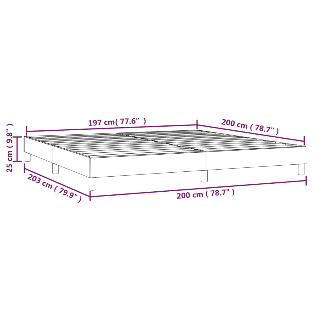 Boxspring sengeramme 200x200 cm stof blå - Image 8