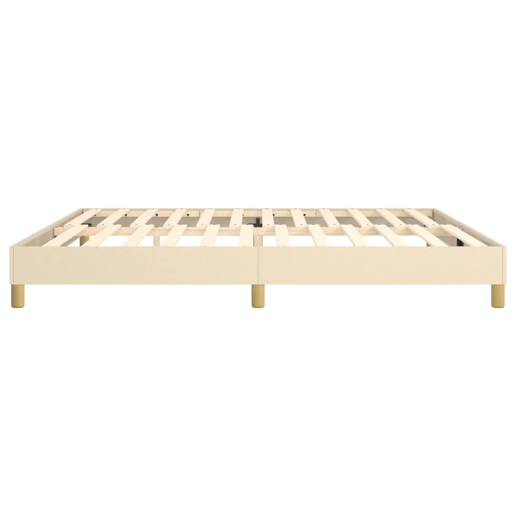 Boxspring sengeramme 200x200 cm stof cremefarvet - Image 6
