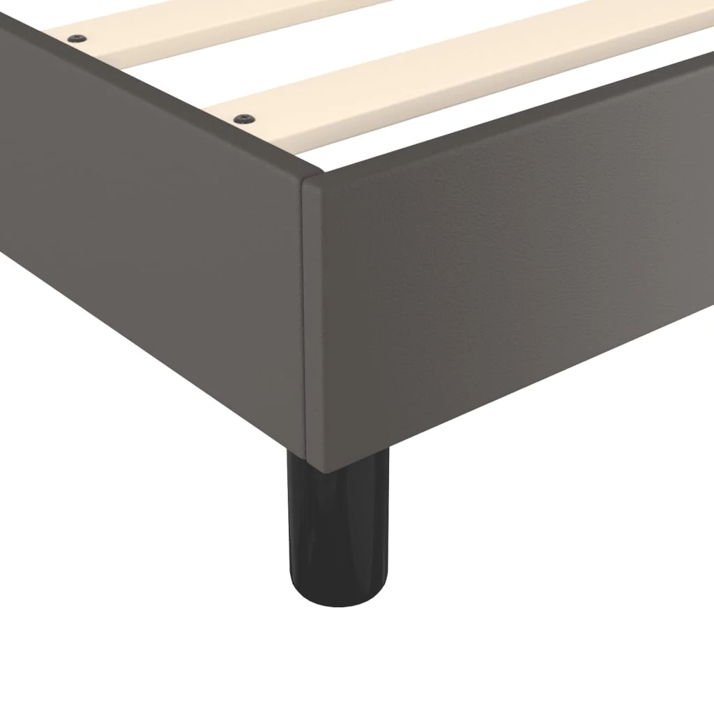 Boxspring sengeramme 80x200 cm kunstlæder grå - Image 7