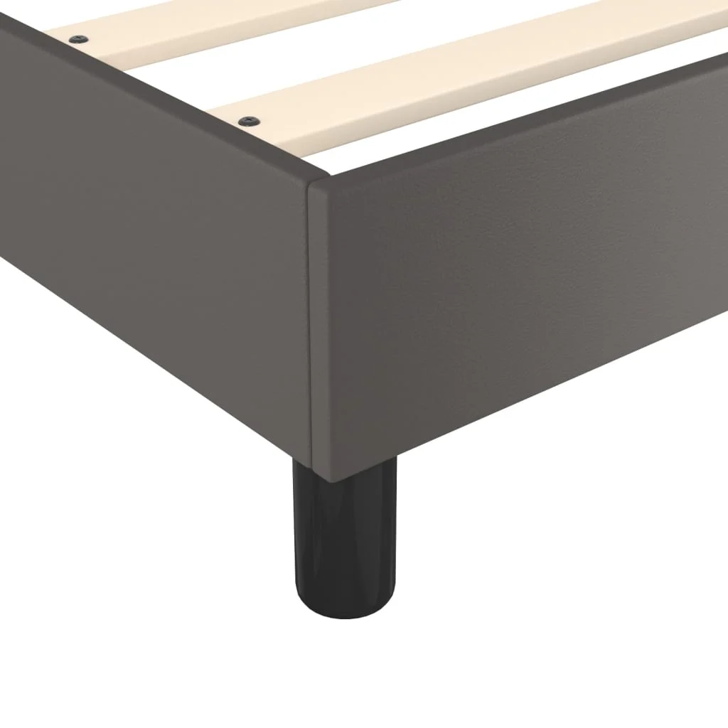 Boxspring sengeramme 80x200 cm kunstlæder grå - Image 7