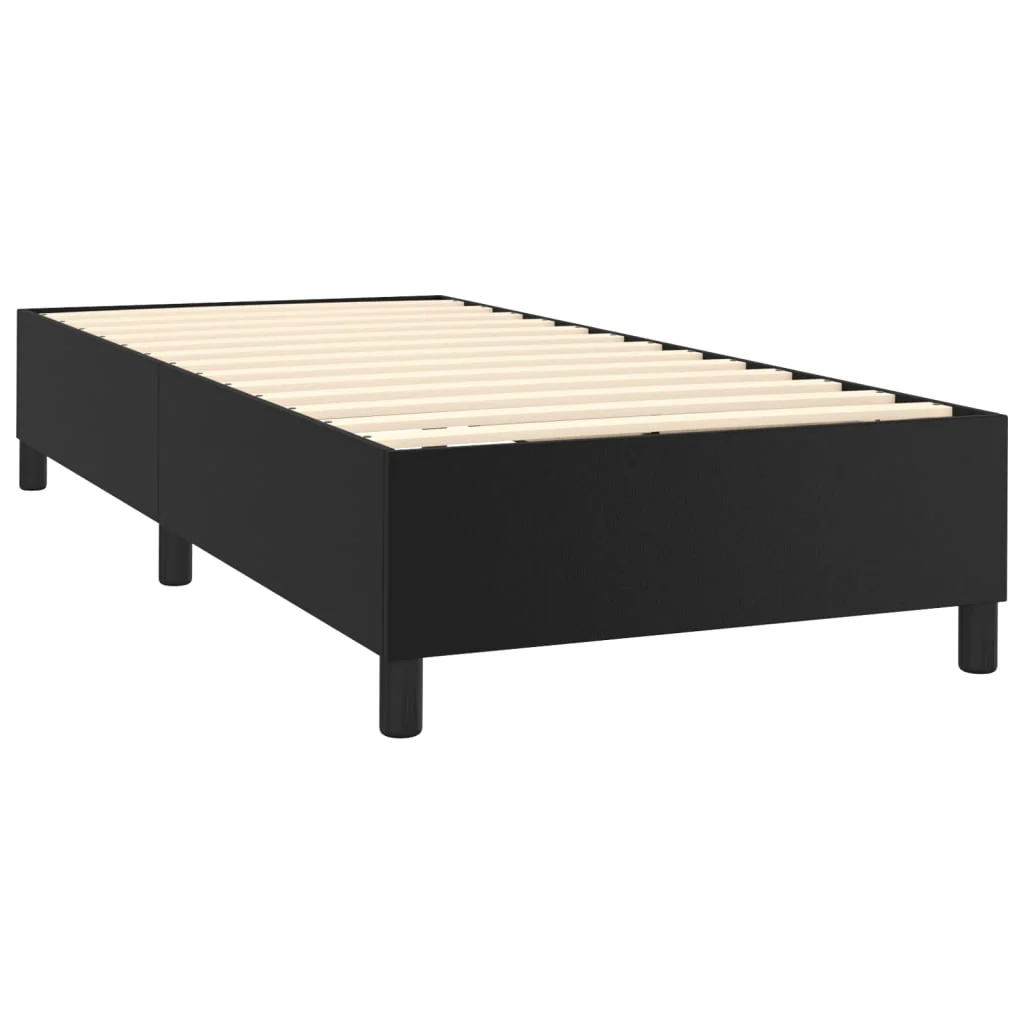 Boxspring sengeramme 80x200 cm kunstlæder sort - Image 4