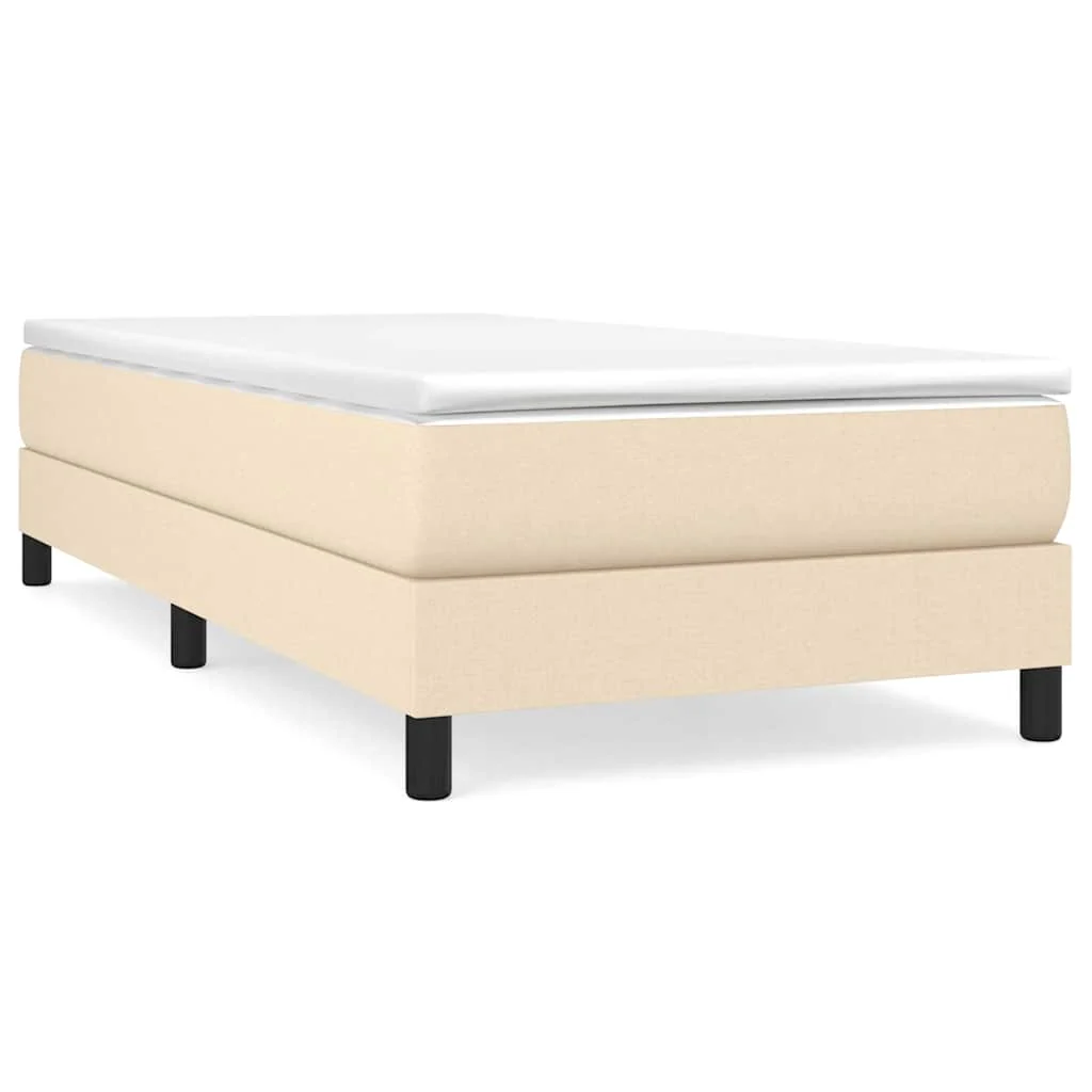 Boxspring sengeramme 80x200 cm stof cremefarvet - Image 2
