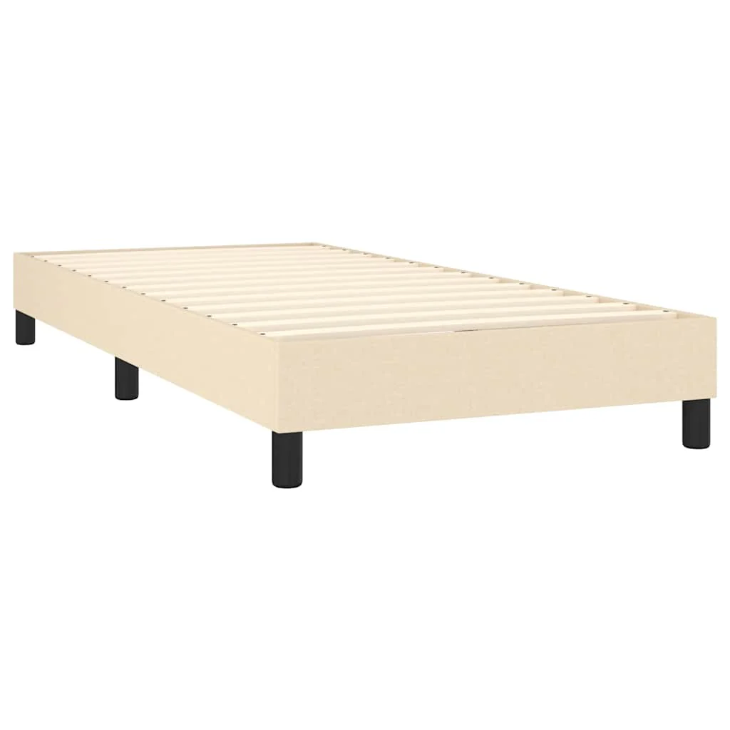 Boxspring sengeramme 80x200 cm stof cremefarvet - Image 4